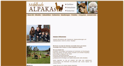 Desktop Screenshot of muehlbach-alpakas.de